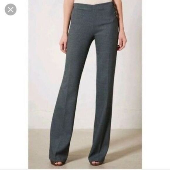 Anthropologie Elevenses Brighton Grey Pants Women's Size 2 - Picture 1 of 13